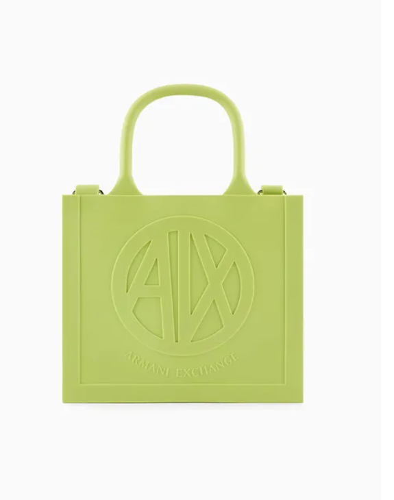 Mini bolso AX logo rlieve verde